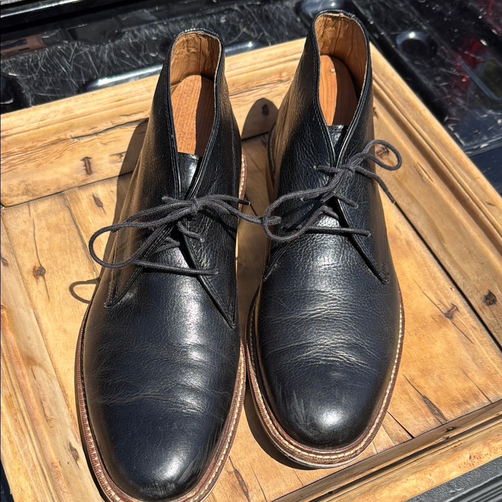Cole Haan Black Chukka Boots Smooth Leather